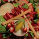 Macrobiotic salad of pomegranate, radish and carrot prepared by Lars Skalman
